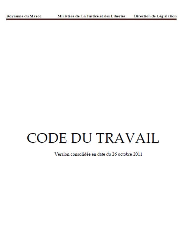 Code du Travail — Loi N° 65.99